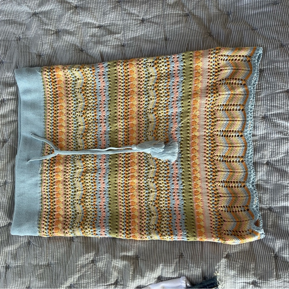 Crochet mini skirt